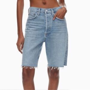 Denim Cutoff Shorts, Extended Inseam